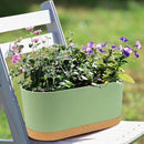 QCQHDU 16" L x 7.6" W x 7" H Window Planter Box, 2 Pack Self Watering Pots for Indoor Plants with Drainage Holes & Saucer, Outdoor Flower Pots Home Garden Modern Decor by GreenHaven Gardens