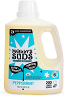 Molly's Suds Liquid Laundry Detergent | Clean Laundry Detergent Soap for Sensitive Skin | 2x Concentrated, High Efficiency (HE) (Peppermint - 200 Loads) by CozyNest Decor