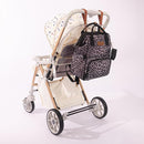 Wrangler Leopard Print Backpack Multifunction Baby Travel Bag with Changing Pad, Stroller Straps and Pacifier Case WG2204-91103LP-BK by TinyTreasures Baby Boutique