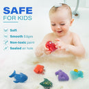 LotFancy Bath Toy, 8PCS Mold Free Bath Toys for Kids Ages 1-3, No Holes Baby Bath Toys for Toddlers 2-4, Ocean Sea Animal Bathtub Toys, Soft Floating Pool Water Table Toys by TinyTreasures Baby Boutique