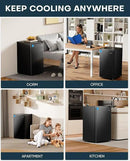 Upstreman 4.4 Cu.Ft Mini Fridge with Freezer, Single Door Mini Refrigerator for Bedroom, Extra Large Capacity, Energy-efficient, Small fridge for Office, Dorm, Kitchen, Black-BR44 by CozyNest Decor
