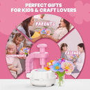 windpaint Toys for Girls 3 4 5 6 7 8 9 10 Years Old, DIY Craft Kits for Kids, Fabric Flower Bouquets for Girls Gifts, Educational Learning Detective Toys for Toddler Kids,Birthdays Gifts (Pink) by TinyTreasures Baby Boutique