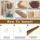 IARTTOP Large Boho Wall Art Set Of 3 Framed Mid Century Modern Wall Decor Abstract Geometric Wood Wall Art For Bedroom Living Room Office 16"x 32" by CozyNest Decor