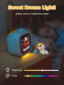 PawPal Digital Pet Alarm Clock with 3.8" Touchscreen - Habit-Building Sleep Trainer with OK-to-Wake, Stories, Music, White Noise & Nightlight for Kids Ages 3-8 Gift by TinyTreasures Baby Boutique