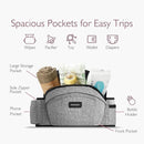 Momcozy Hip Seat Baby Carrier - Adjustable Waistband with Original 3D Belly Protector, Ergonomic Carrier with Various Pockets for Newborns & Toddlers up to 45lbs (Grey, Large) by TinyTreasures Baby Boutique
