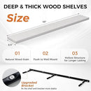 White Floating Shelves for Wall, 48 Inch Floating Shelves for Home Decor, Wall Mounted Rustic Wood Shelves, Bathroom, Hanging Deep Shelf for Bedroom, Living Room, Kitchen, 2 Packs by CozyNest Decor