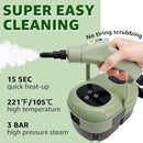 Steam Cleaner, 2500W High Pressure Steam Cleaner for Home, 15s Fast Heat-Up，1.1L Tank, 6-Level Adjustable steamer for cleaning Car Detailing, Grout Tile, Couch, Floor Cleaning (Green 2) by TinyTreasures Baby Boutique