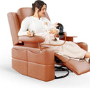 Rocking Chair Nursery with Adjustable Armrests, Electric Glider Recliner Nursing Chair for Breastfeeding, Power Swivel Recliner Chairs with USB Port and Storage, FSC Certified (Mocha) by TinyTreasures Baby Boutique