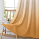 HOMEIDEAS Gold Ombre Blackout Curtains 52 X 63 Inch Length Gradient Room Darkening Thermal Insulated Energy Saving Grommet 2 Panels Window Drapes for Living Room, Bedroom by TinyTreasures Baby Boutique