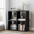4 Cube Storage Organizer, Cubicle Open Back Decorative Book Shelf, 2-Tier Space Saving Storage Shelf Bookcase, Metal Display Shelf for Living Room,Office,Closet by CozyNest Decor