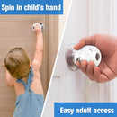 Door Knob Child Proof Universal Size 2.7" Diameter Baby Door Knob Safety Cover for Kids Easy Grip Baby Proof Door Knob Covers Hard for Toddlers to Open Child Safety Door Knob Covers (4 Pack) by TinyTreasures Baby Boutique