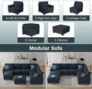 L Lengend Vansen Modular Sectional Sofa U Shaped Couch with Ottoman Modern Reversible Corner Sectional Couch for Living Room (Charcoal, U Shaped Sofa-3) by CozyNest Decor