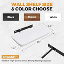 16"x6.8"x1.6" Slanted Floating Wall Shelves 2-Pack - Rustic White Finish, Heavy-Duty Solid Wood Design with Hidden Brackets - Perfect for Living Room, Kitchen, Bathroom, or Office by CozyNest Decor