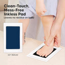 4-Pack Inkless Baby Hand and Footprint Kit - Mess Free Ink Pad for Newborn Keepsake, Dog Nose & Paw Print Kit, Clean Touch Ink Pad for Baby Hand & Footprints, Ideal New Mom Gifts (Jet/Navy) by TinyTreasures Baby Boutique