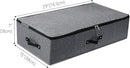 2PCS Foldable Under Bed Storage Box with Plastic Support Liner, Handles, Zipper lid, Blankets Clothes Comforters Storage Bin Organizer for Bedroom and Closet, 29×15×7inch, Black Grey by CozyNest Decor