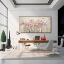 Pink Large Framed Canvas Wall Art Botanical Photo Canvas 29"x58" Artwork for Living Room Kitchen Women Room Decor for Bedroom by CozyNest Decor
