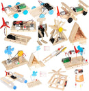 EUDAX 465PCS DC Motor Kit STEM Mini Electric Motor Kit for DIY Science Projects, LED Light Vanes Propeller, AA Battery Holder, Plastic Gears, Electrical Engineering Kit for Education Projects by TinyTreasures Baby Boutique