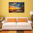 DZL Art S74781 Canvas Painting Print Paradise Tropical Island Beach with Palms Photograph Print Nature Pictures Wall Art Canvas Prints Painting for Living Room Bedroom Decor Office Wall Decor by CozyNest Decor