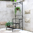 Zhongma 3 Tier Large Heavy Duty Plant Stand with Hanging Plant pot shelf, 35.43 x 33.27 x 78.74, Tall multi layer Plant Holder for Home, Garden, Each Tier: 35.43 L x 10.5W, Easy to Hold Large Plant by GreenHaven Gardens