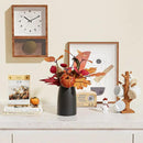 Autumn Artificial Potted Plant Decorations, Maple Leaves, Pinecones, Pumpkins with Black Ceramic Vase for Home,Thankgiving Table Decoration by CozyNest Decor