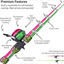 Kids Fishing Pole, Kids Portable Telescopic Fishing Rod Set, Tackle Box and Fishing Net Combo Kit, Kids Fishing Gear for Boys and Girls Age 5-10 and Youth by TinyTreasures Baby Boutique