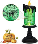Halloween Snow Globe Candles Lighted Lamp, Lighted Flameless Candles with Water Glitter Swirls and Spooky Moving,Battery Operated by CozyNest Decor