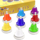 Facmogu Desk Bells, 8 Notes Diatonic Metal Hand Bells, Rainbow Music Bells, Musical Learning Teaching Percussion Instrument, Holiday Birthday Gift by TinyTreasures Baby Boutique