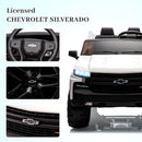 Hetoy 24V 2-Seater Truck Licensed Chevrolet Silverado Ride On Car Toy w/Parent Remote Control,4xSpring Suspension, 3 Speeds, Wireless Music, MP3 Player, Electric Vehicle Car for Kids, White by TinyTreasures Baby Boutique
