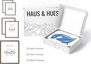HAUS AND HUES Photo Gallery Wall Frame Set - Set of 5 Walnut Frames for Gallery Wall, Gallery Wall Frames, Multiple Picture Frames for Wall Collage (Two 8x10, Two 11x14, One 16x20 Framed Walnut) by CozyNest Decor