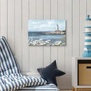 cozy country Lighthouse Wall Art 16"x11" - Coastal Pictures Beach Canvas Ocean Decor - Nautical Artwork Seascape Painting for Bathroom, Bedroom, Sea House by CozyNest Decor