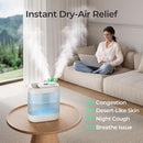 Homvana Humidifiers for Bedroom, 5L Super Easy to Clean Top Fill Auto Adapt Cool Mist Humidifier for Bedroom Plants Baby Kids for Home (Never Leaking Design), Quiet 40H Runtime, Essential Oil Diffuser by TinyTreasures Baby Boutique