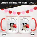 Personalized Coffee Mug 15 Oz, Custom Picture Text or Logo Ceramic Mug, Customized Gift for Men & Women, Taza Personalizada with Photo and Words, Customizable Large Tea Cup | White - Red by TinyTreasures Baby Boutique