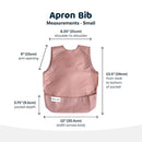Tiny Twinkle Mess Proof Apron Bibs - 2 Pack Waterproof & Lightweight Baby Bibs for Led Weaning | 100% Recycled Polyester, Easy Clean & Machine Washable (Taupe Dandelion,Small 6-24 Months) by TinyTreasures Baby Boutique