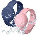 Waterproof Airtag Bracelet,2 Pack Hidden AWristband,Anti-Lost Silicone Apple Airtag Holder Case for,Airtag Case Cover Watch Band GPS Tracker-Blue+Pink by TinyTreasures Baby Boutique