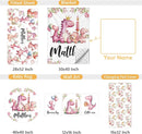 Custom Baby Crib Bedding Set - 5 Pcs Personalized Name Pink Dinosaurs Crib Set for Infants Toddlers Girls - Soft Double Layer Nursery Bedding Set - Customized Present for Birthday Baby Shower by TinyTreasures Baby Boutique