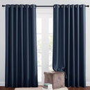 NICETOWN Blackout Curtains and Drapes for Living Room - Thermal Insulated Solid Grommet Top Blackout Panels/Draperies for Kid's Room/Bedroom (Navy, 1 Pair, 80 x 84 Inch) by TinyTreasures Baby Boutique