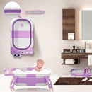 TPN Collapsible Baby Bathtub, Baby Bath Tub with Soft Cushion & Real-Time Thermometer, Baby Bathtub Infant to Toddler Tub (0-36 Months), Portable Newborn Travel Bath tub by TinyTreasures Baby Boutique