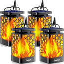 TomCare Solar Lights Upgraded Solar Lantern Flickering Flame Outdoor Hanging Lantern Decorative Lighting Solar Powered Waterproof LED Flame Umbrella Lights for Patio Garden Deck Yard, 4 Pack by GreenHaven Gardens