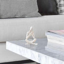 Bookshelf Decor Thinker Statue - Abstract Style Thinker Sculptures Modern Aesthetic Figurine Decoration Statues for Home Decor-Right Thinking-White by CozyNest Decor