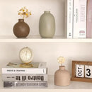 CUCUMI Ceramic Vase Set of 5, Home Decor Farmhouse Décor Handmade Pottery Vases for Pampas Grass, Dried Fresh Flowers, Table, Living Room, Kitchen, Shelf, Entryway Mantel Neutral Tones by GreenHaven Gardens