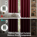 Simplebrand Ava Burgundy Blackout Curtains for Bedroom 63 Inch Length 2 Panels Set, Nursery Thermal Insulated Energy Saving Rod Pocket Window Treatment Curtains Blackout Drapes, W40 x L63 Inch by TinyTreasures Baby Boutique