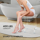 Sumerflos Acrylic Shower Bench for Inside Shower - 18.58" L x 12.60" W x 16.34" H Bathroom Shower Stool with Storage Shelf Heavy Duty (Hold Up to 400lbs) for Shaving Legs Waterproof Non-Slip by TinyTreasures Baby Boutique