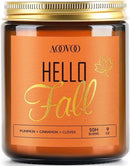 AOOVOO Hello Fall Candles - 9 oz Scented Candles, Aromatherapy Candle, Soy Candle for Home Scented by CozyNest Decor