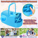 Bubble Machine, Automatic Bubble Blower for Kids, 18000+ Bubbles Per Minute with 2 Speed Settings, Battery/USB Powered Bubble Maker for Toddlers, Outdoor Birthday Parties, Weddings (Blue) by TinyTreasures Baby Boutique
