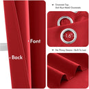 MIULEE Christmas Red Blackout Curtains for Bedroom Living Room 54 Inches Long 2 Panels, Thermal Insulated Room Darkening Drapes Solid Grommet Top Light Blocking Window Treatments 40x54 Inch by TinyTreasures Baby Boutique