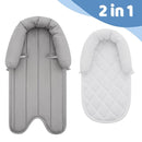Pro Goleem Infant Car Seat Insert, Babybody Support for Toddler, Soft Minky Preemie Car Seat Insert, 2-in-1 Reversible, Perfect for Carseats, Strollers, Swings, White and Grey by TinyTreasures Baby Boutique