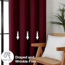 Simplebrand Ava Burgundy Blackout Curtains for Bedroom 84 Inch Length 2 Panels Set, Solid Thermal Insulated Privacy Nursery Window Treatment Curtains Blackout Drapes, W40 x L84 Inch, Burgundy by TinyTreasures Baby Boutique