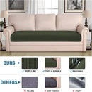 H.VERSAILTEX Super Stretch Individual Seat Cushion Covers Sofa Covers Couch Cushion Covers Slipcover Sets Thick Jacquard Textured Twill Fabric (1 Piece Sofa Cushion Cover, Olive) by CozyNest Decor