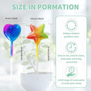 Glass Plant Watering Globes, Flower Watering Globes Self Watering Star Plant Watering Pot, Automatic Multicolored Glass Watering Spray for Everyday Use,3 Pack (A) by GreenHaven Gardens