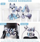 Jollybaby Baby Car Seat Stroller Toys, Plush Activity Hanging Spiral Activity Pram Crib with Music Box, Rattles, Squeaker for Babies Infant Boys Girls(Grey Fox) by TinyTreasures Baby Boutique